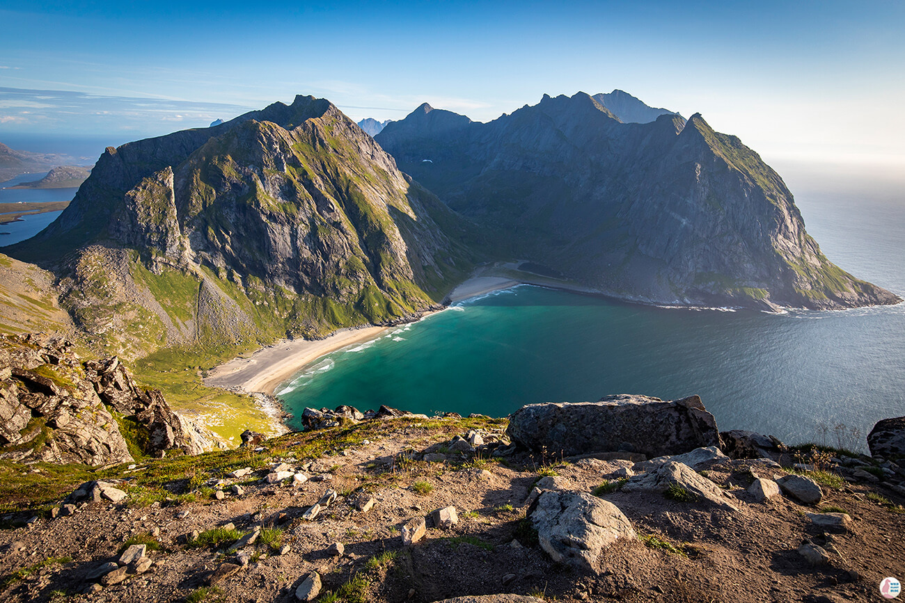 Ryten Hiking Trail and Kvalvika Beach, Lofoten, Norway