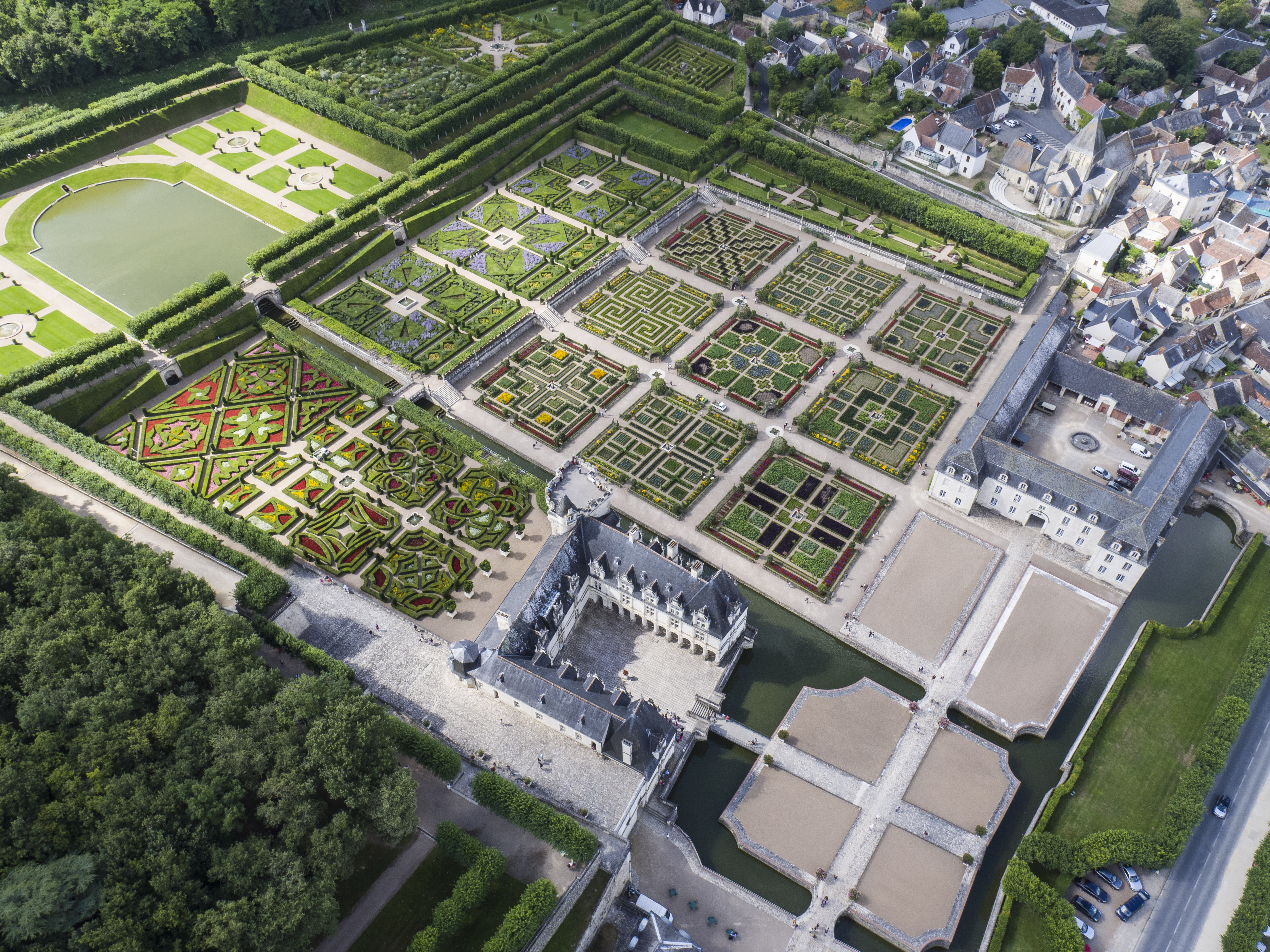 Το château και οι κήποι του Villandry από ψηλά
